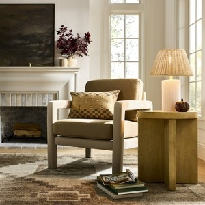 Tapered Wicker Lamp Shade Pleated Texture Woven Rattan Transitional Style