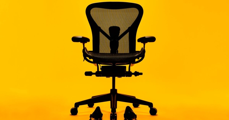 Task Chair with Mesh Back and Y-Shaped Structural Support Frame