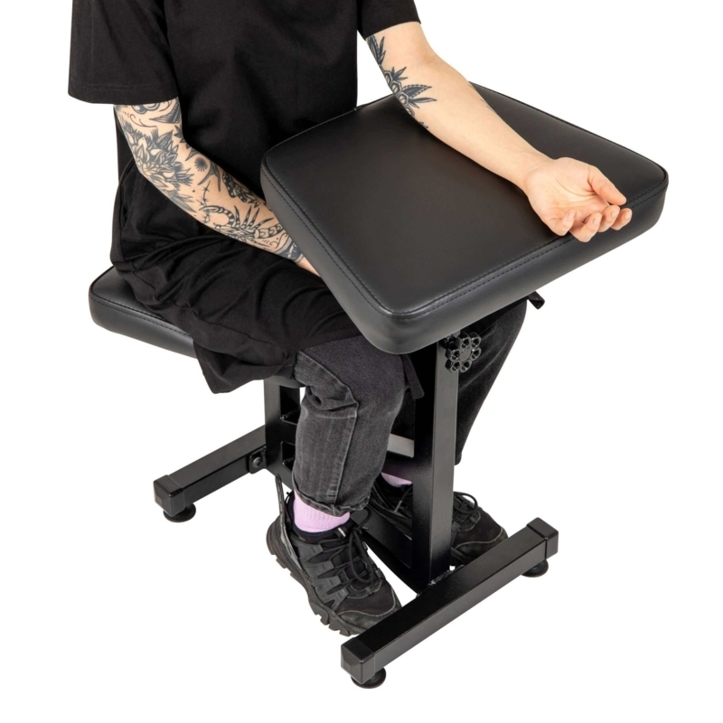 Tattoo Studio Workstation Chair with Oversized Armrest
