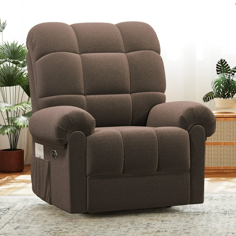 Teddy Fleece Electric Recliner with Segmented Cushioning
