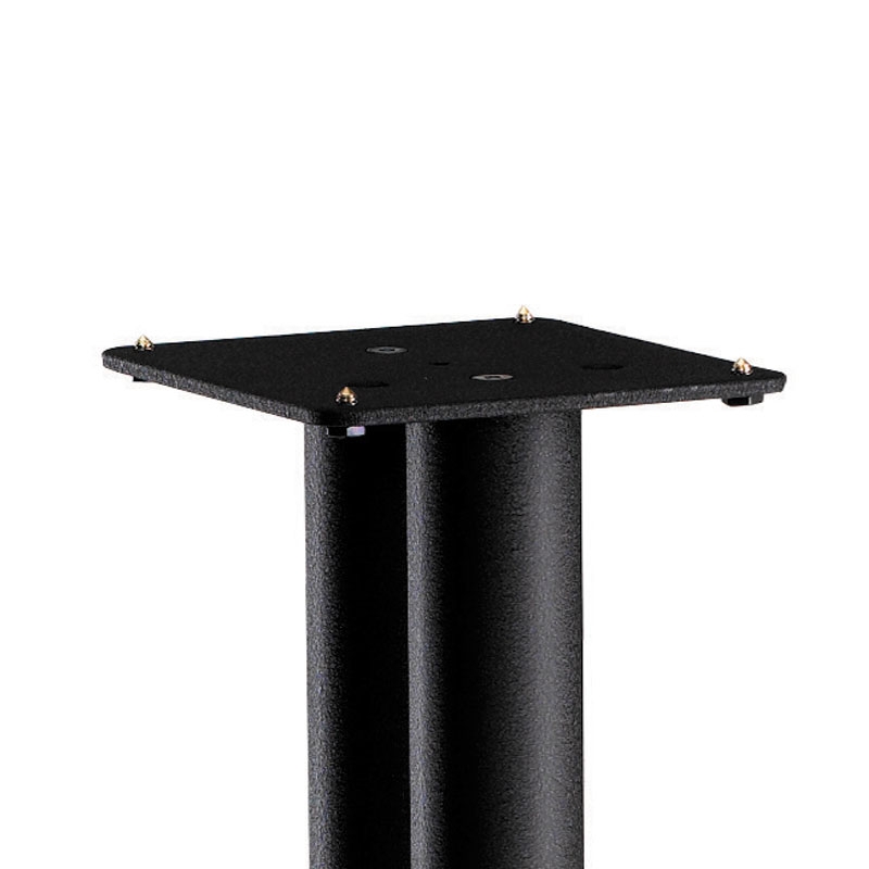 Textured Metal Twin Pillar Speaker Stand with Brass Isolation Spikes