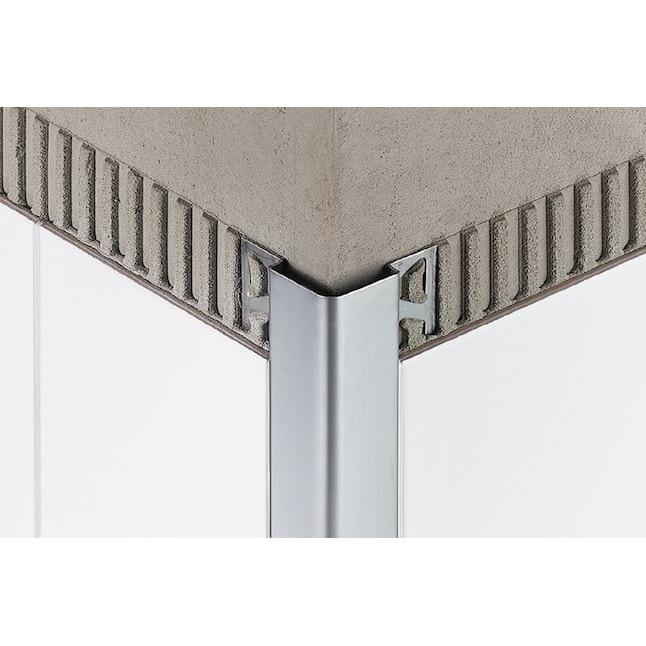 Tile Edge Trim Outside Corner Brushed Stainless Steel Satin