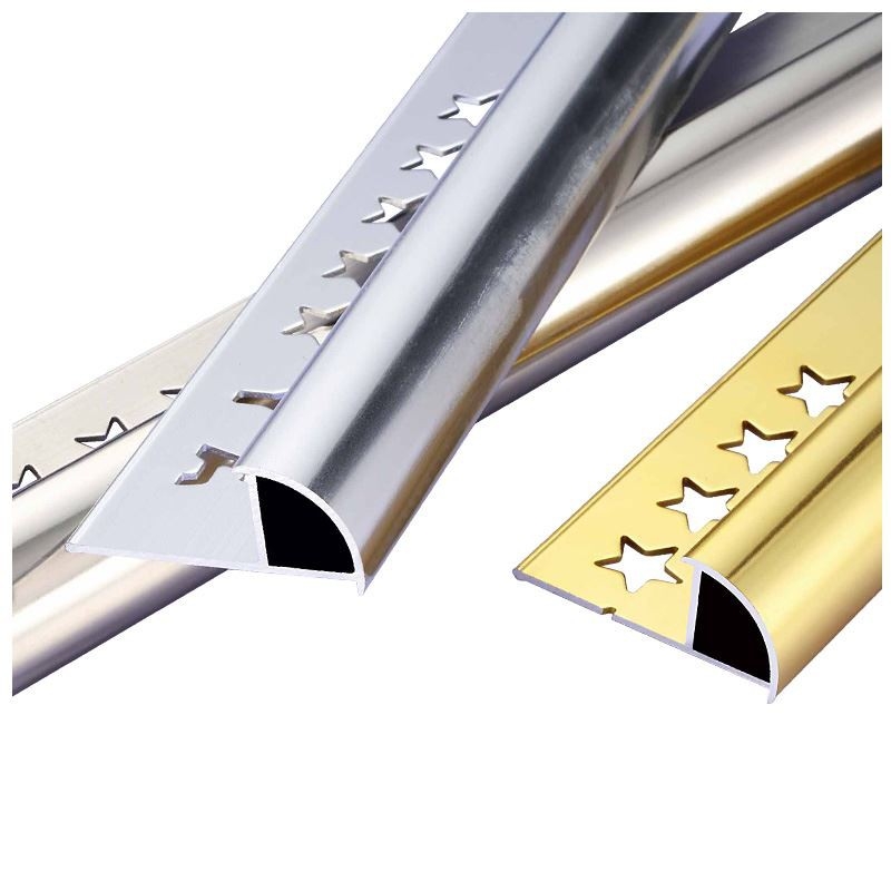 Tile Trim Aluminum Quarter Round Profile Star Shaped Perforations
