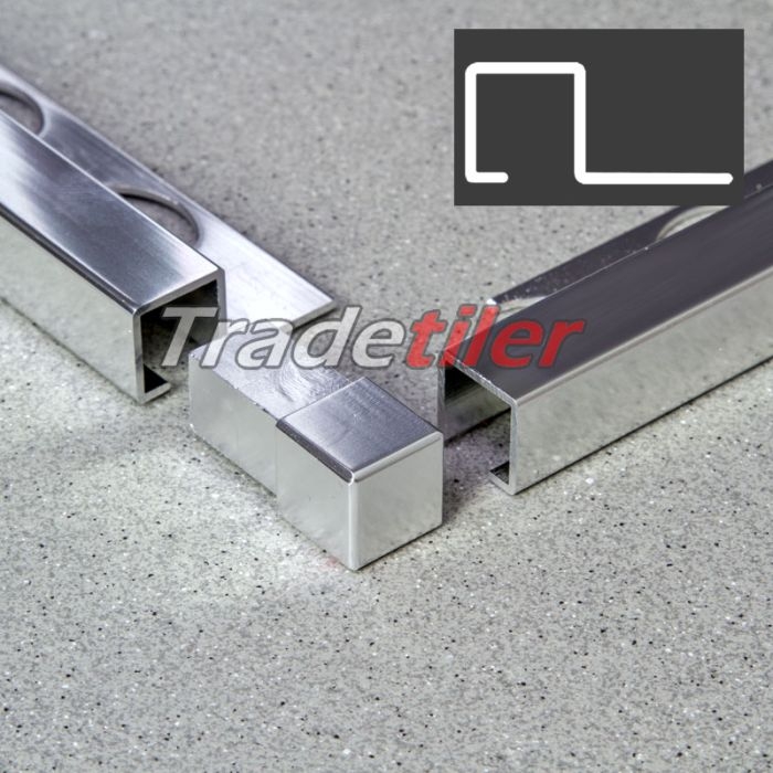 Tile Trim Corner Mirror Finish Box Profile Square Edge