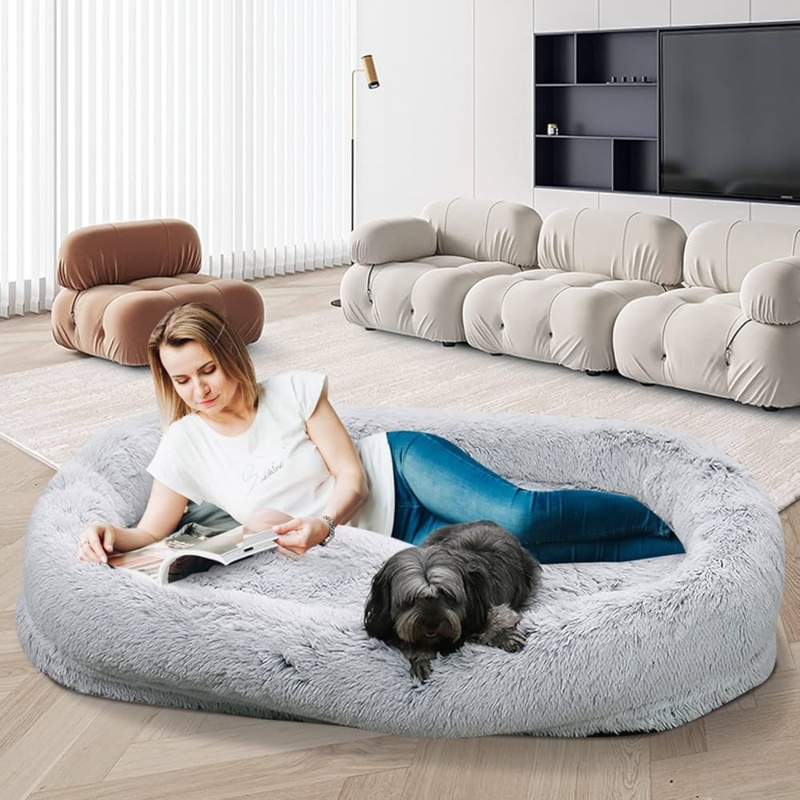 Top pet bean bag Clearance Large Bean Bag Bed Human Sized Dog Bed for  Humans and Pets