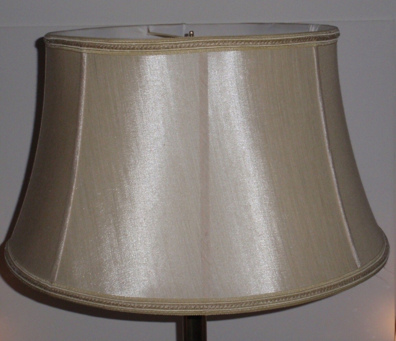 Traditional Bell Lampshade in Warm Ivory with Braided Trim Details