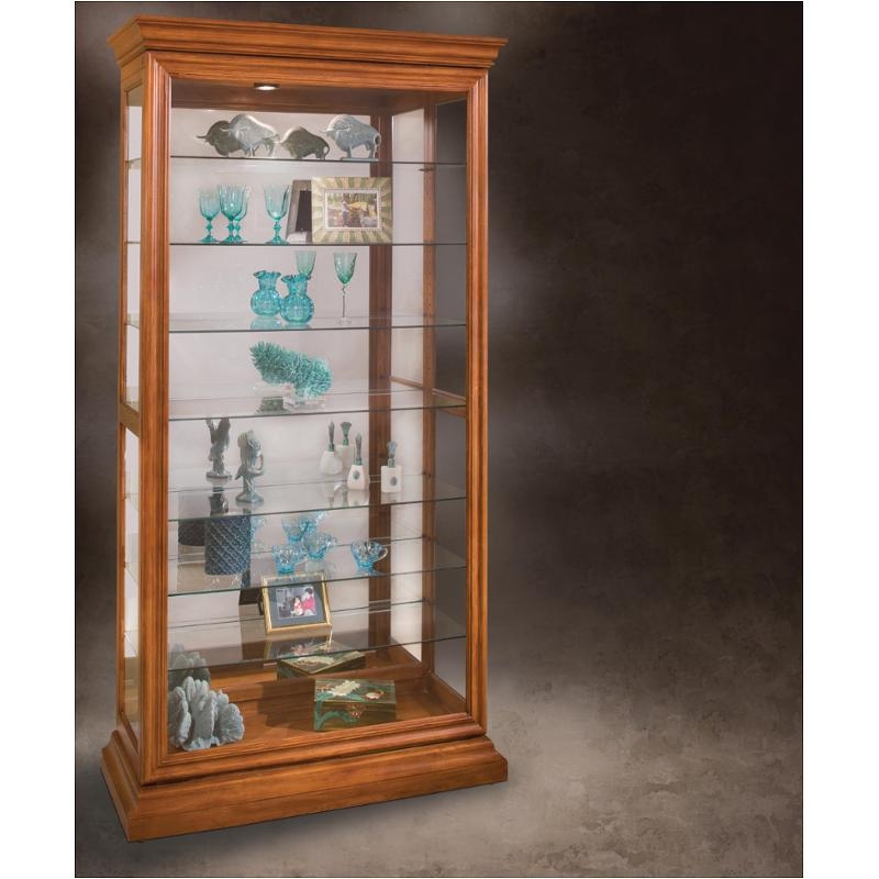 Traditional Wood Display Hutch Plinth Base Mirrored Back Lit