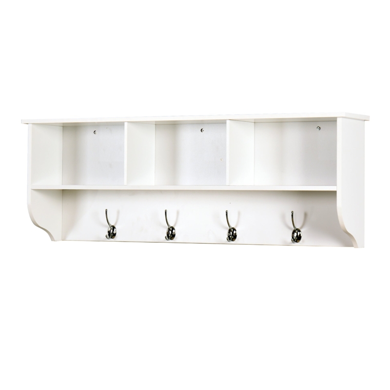Transitional Wall Mounted Coat Rack with Curved Side Profiles