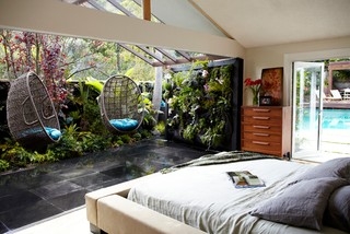 Tropical Bedroom Vertical Garden Hanging Egg Chairs Indoor Outdoor