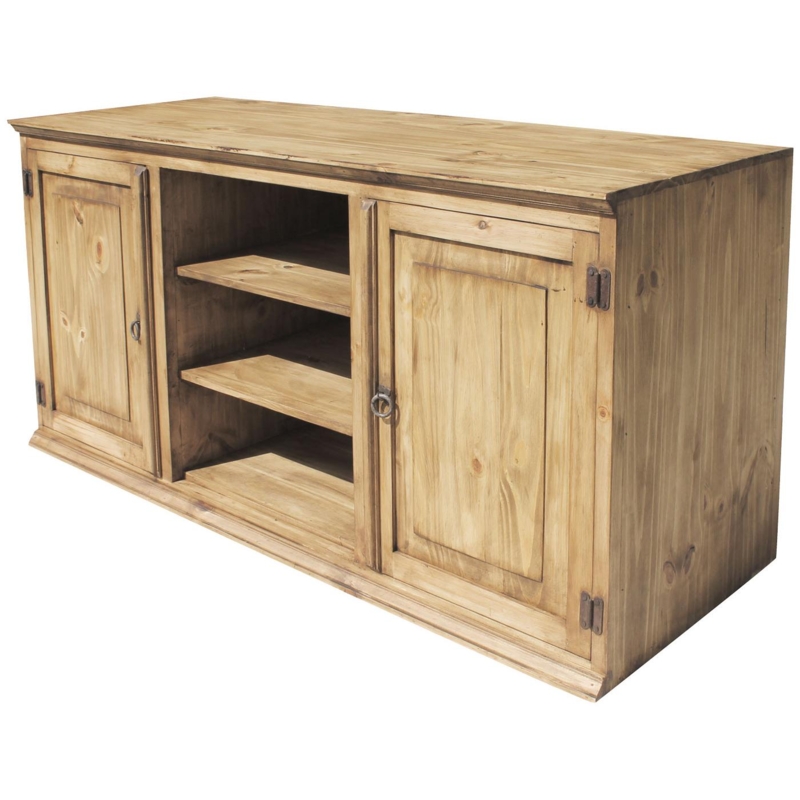 Tv Stand Southwestern Thick Base Molding Exposed Hinges
