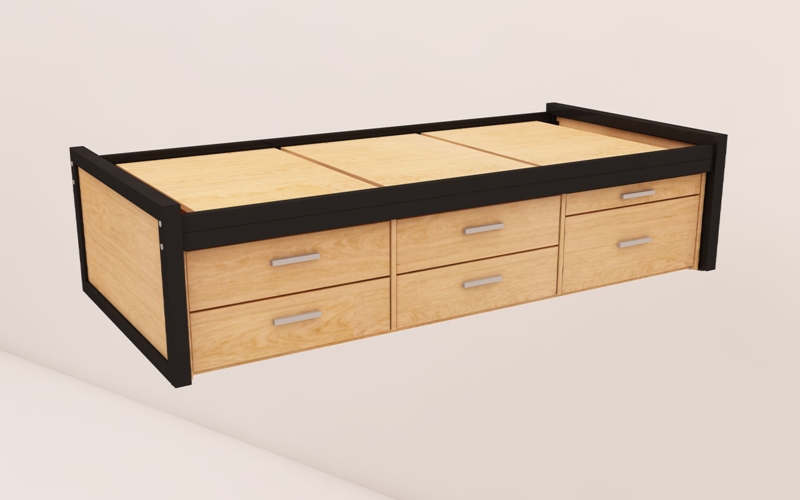 Twin Captains Bed 6 Drawers - DCI Furniture