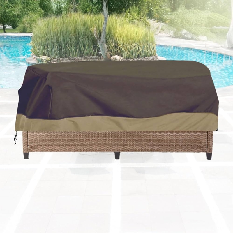 Two-Tone Patio Cover With Drawstring Toggle Closure