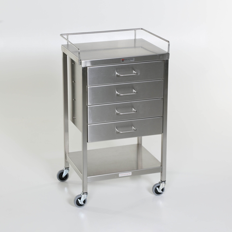 Utility Cart Industrial Utilitarian Stainless Steel Mobile Workstation