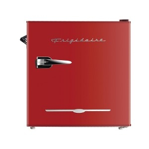 Vibrant Red Retro Fridge Single Door with Side Bottle Opener