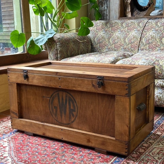Vintage GWR Branded Trunk Coffee Table: Industrial Storage