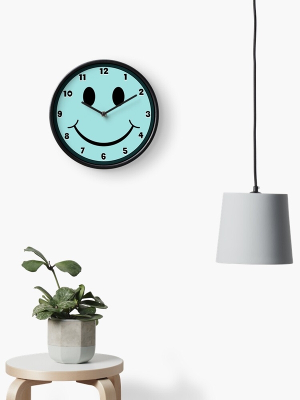 Wall Clock Novelty Graphic Black Arabic Numerals Nursery Decor