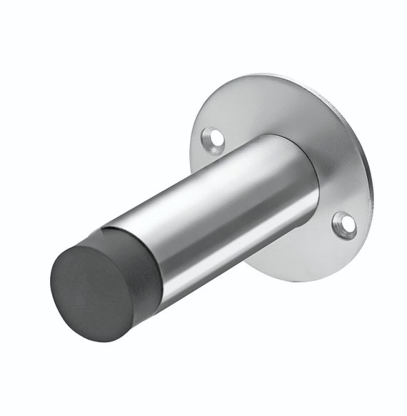 Wall Mounted Door Stop Satin Stainless Steel Rubber Tip