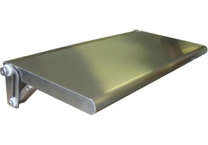 Wall-Mounted Flip-Down Table Stainless Steel Bullnose Edge
