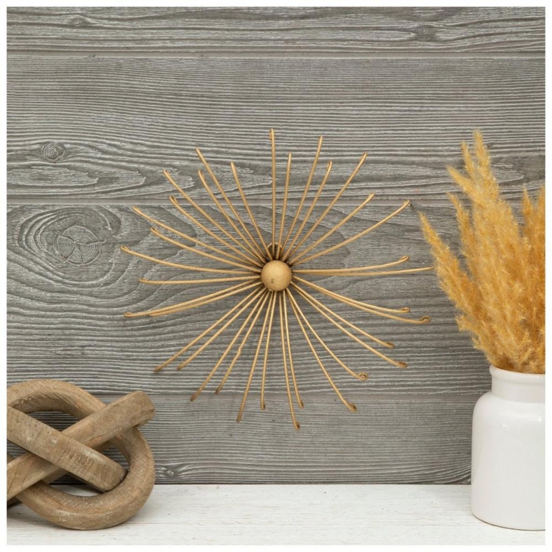 Wall Sculpture Urchin Design with Looped Ends in Wire Construction