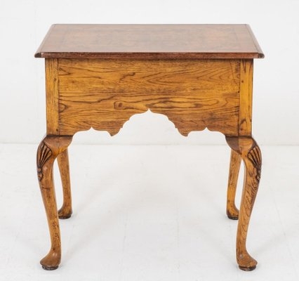 Walnut Console Table: Carved Shell Knee Detail and Scalloped Apron