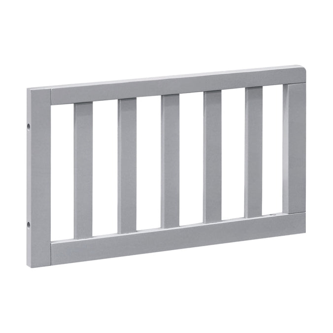 Warm White Toddler Bed Guardrail: Six Slat Design with Rounded Corners.