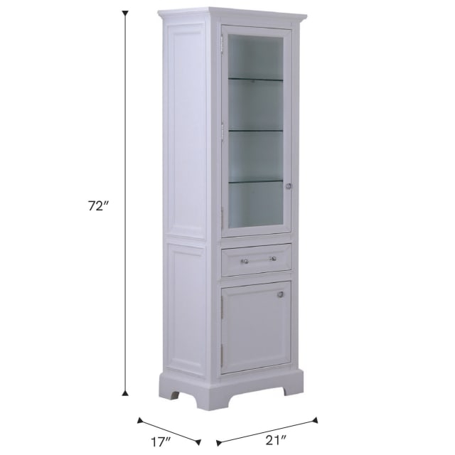 Water Creation Derby Linen Cabinet in Pure White