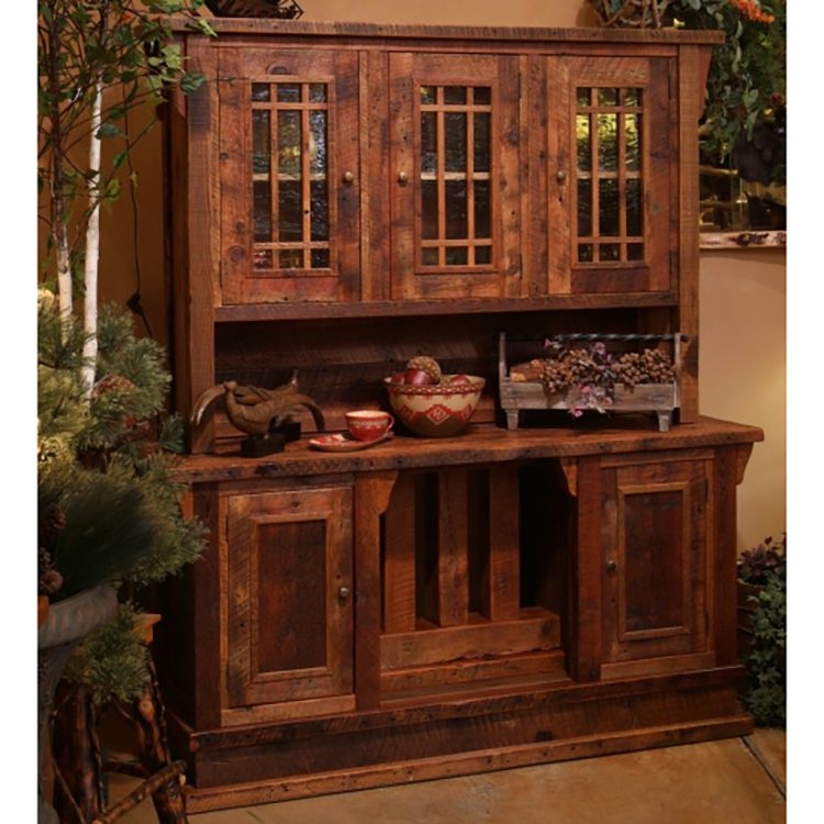 Weathered Timber Display Unit With Slatted Base Detail