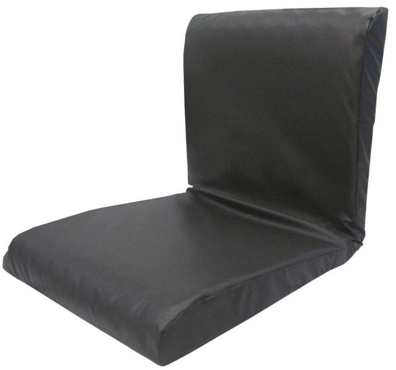 Wheelchair Cushion: Integrated Seat Back Support, Matte Black Foam