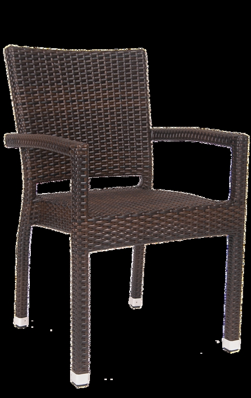 Wicker Dining Chairs with Arms | Outdoor Dining Arm Chairs