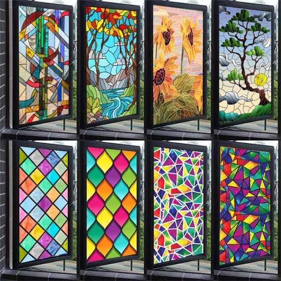 Window Film Mosaic Patterns Nature Scenes Lead Line Detail Geometric