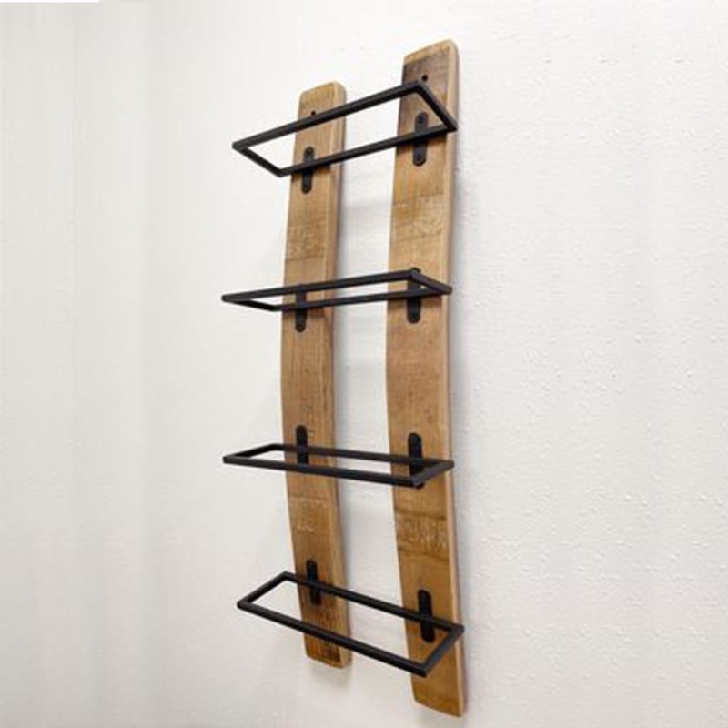Wine Rack: Curved Staves with Rectangular Frames.