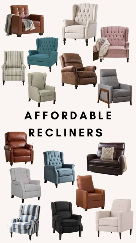 Wingback Recliner with Rolled Arms and Upholstered Fabric