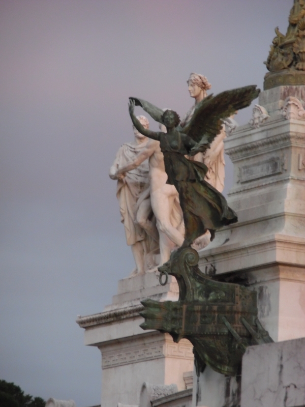 Winged Victory Bronze Sculptural Monument on Ship Prow
