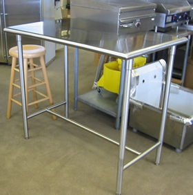 Work Table: Stainless Steel Industrial Prep Table with Rounded Edges