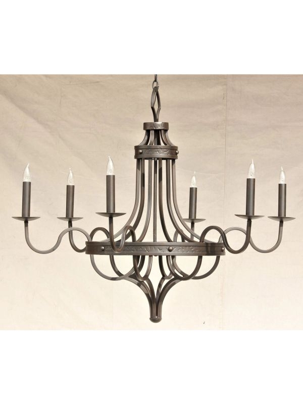 1093-6 Tuscan style hand forged wrought Iron Chandelier