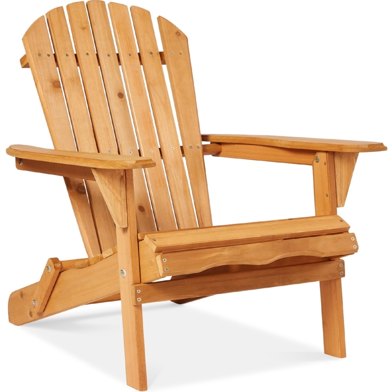 Adirondack Chair Folding Frame Honey Oak Scalloped Apron