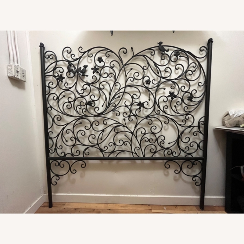 Anthropologie Wrought Iron Queen Bed Frame - AptDeco