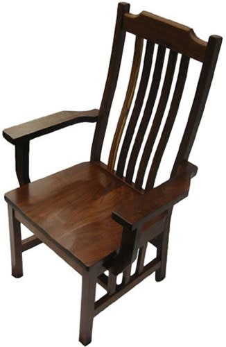 Armchair Mixed Wood Slats Mission Style Craftsman Furniture