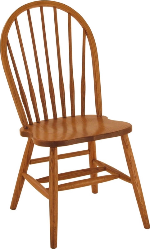 Dining Chair Spindle Back Splayed Legs Honey Oak Farmhouse