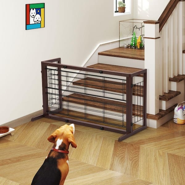 Espresso 3-Panel Pet Gate Wire Mesh Grid