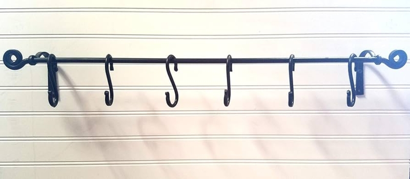 Farmhouse Iron Rack with Scrollwork Terminals