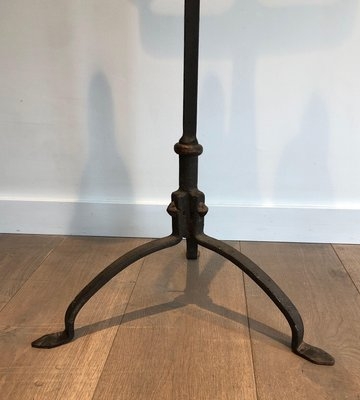 Floor Lamp Wrought Iron Tripod Base Spade Feet Industrial Rustic
