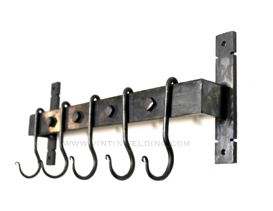 Hammered Metal Rack with Decorative Clavos