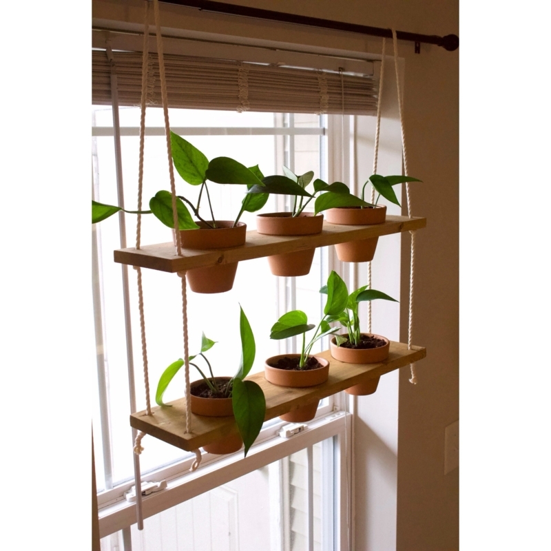 Hanging Wall Planter Shelf  JDM Wood Creations