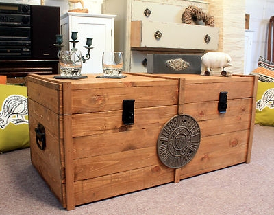 Industrial Chest with Emblem and Plank Construction
