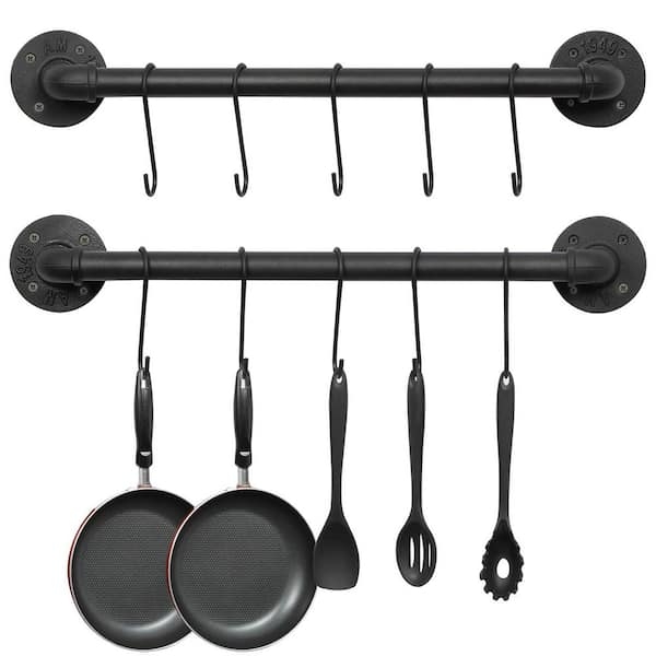 Industrial Pipe Design Pot Rack Set