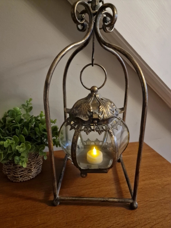 Lanterns For Outside Vintage Candle Lantern With Handle - Rustic Wrought  Iron Pillar Candle Holder For Indoor Outdoor Decor Black Lantern