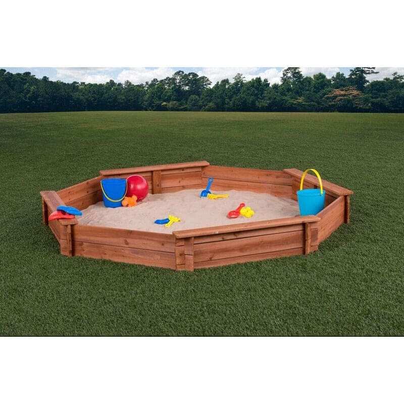 Large Octagonal Sandbox with Wide Perimeter Bench Seating