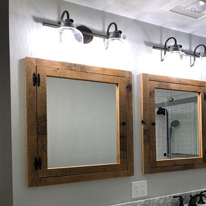 Medicine Cabinet 1800s Reclaimed Barn Wood Recessed Mount