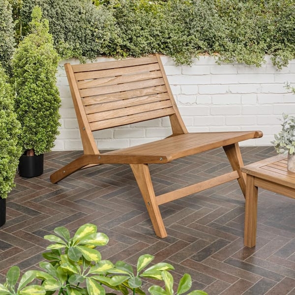 Outdoor Lounge Chair Mid-Century Modern Armless Low Slung
